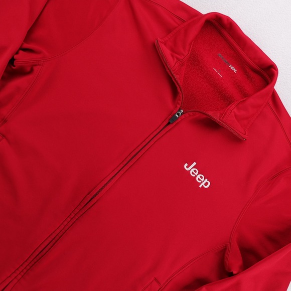 Sport-Tek Other - Sport-Tek Mens Jeep Logo Full Zip Fleece Lined Track Jacket Red‎ Size Medium